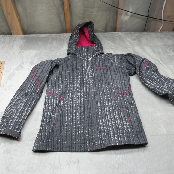 Columbia Jacket Girls Large 14/16 BLK Winter Ski Removable Liner Waterproof 3in1